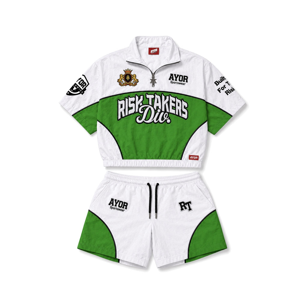 White/Green Risk Takers Windbreak Set