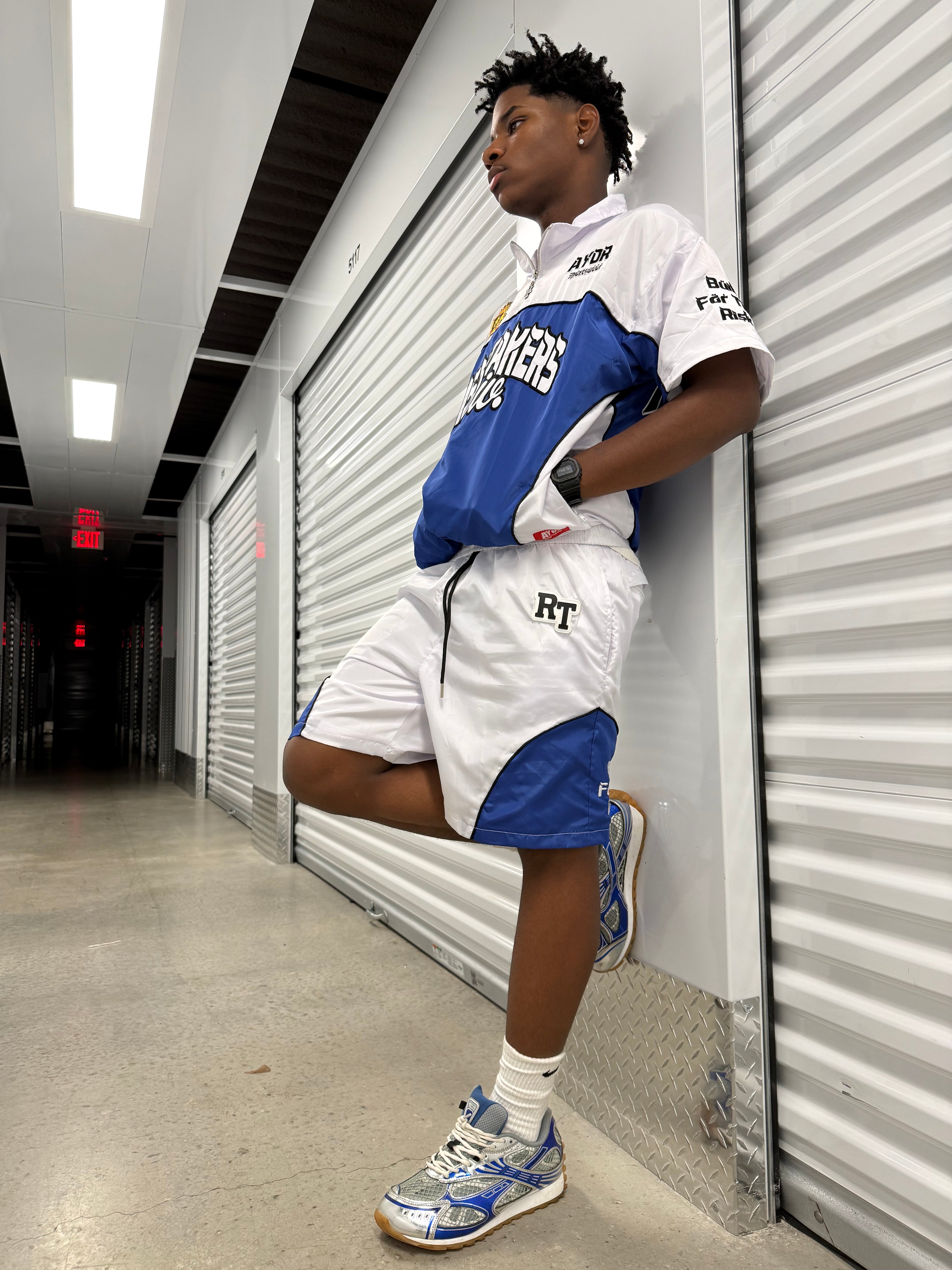 White/Blue Risk Takers Windbreak Set