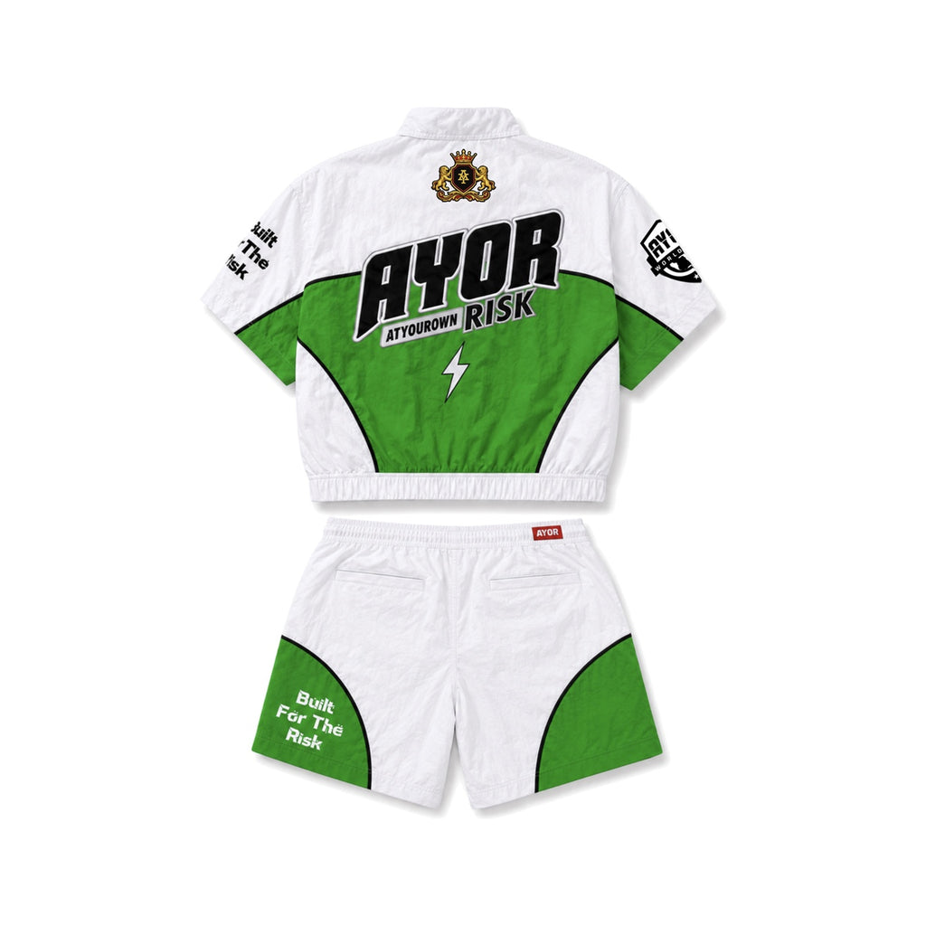 White/Green Risk Takers Windbreak Set