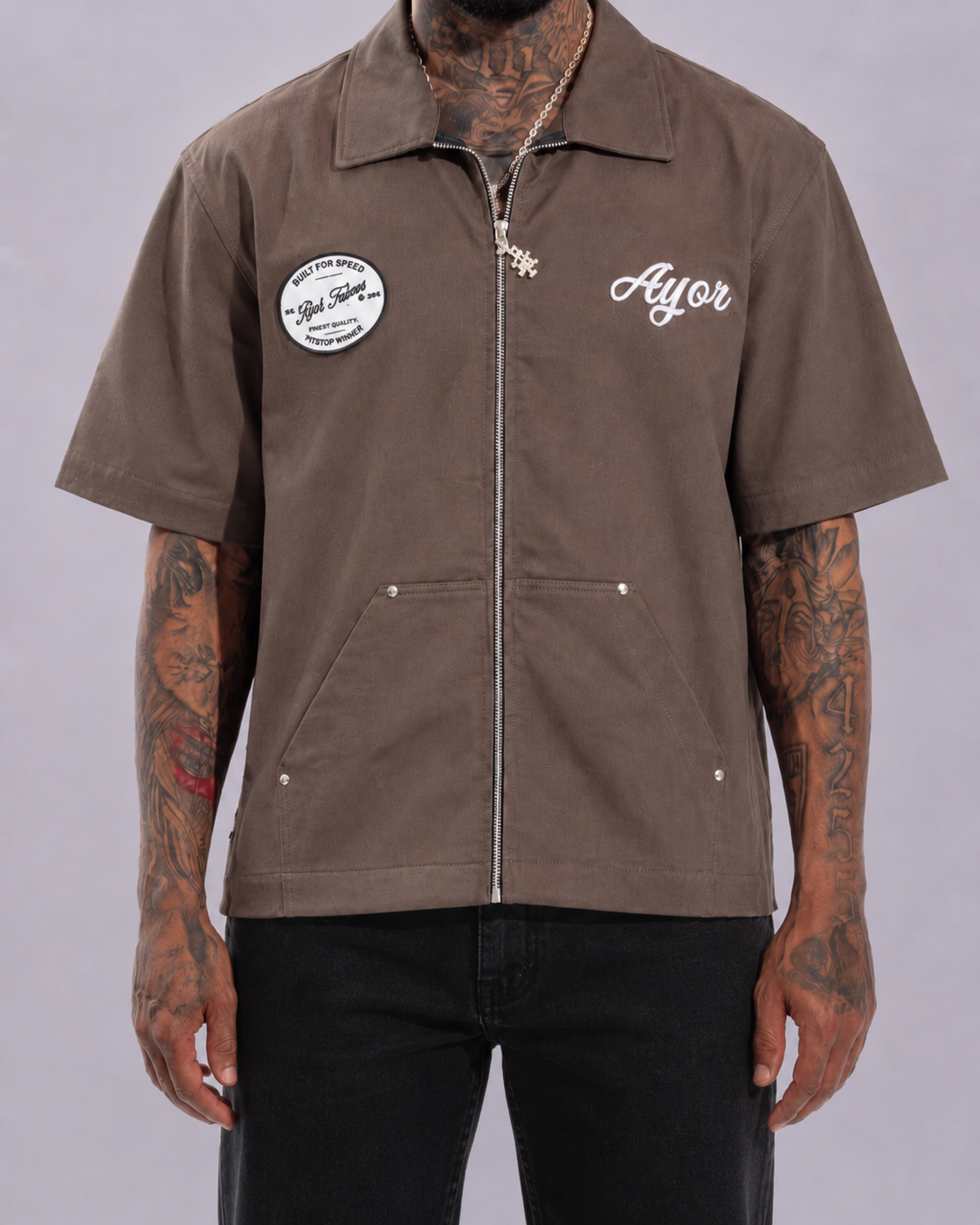 Brown Passionate Risk (Work Shirt)