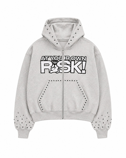 At Your Own Risk Rhinestone Hoodie