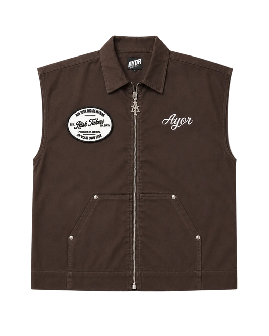 Passionate Risk (Sleeveless Work Shirt) brown