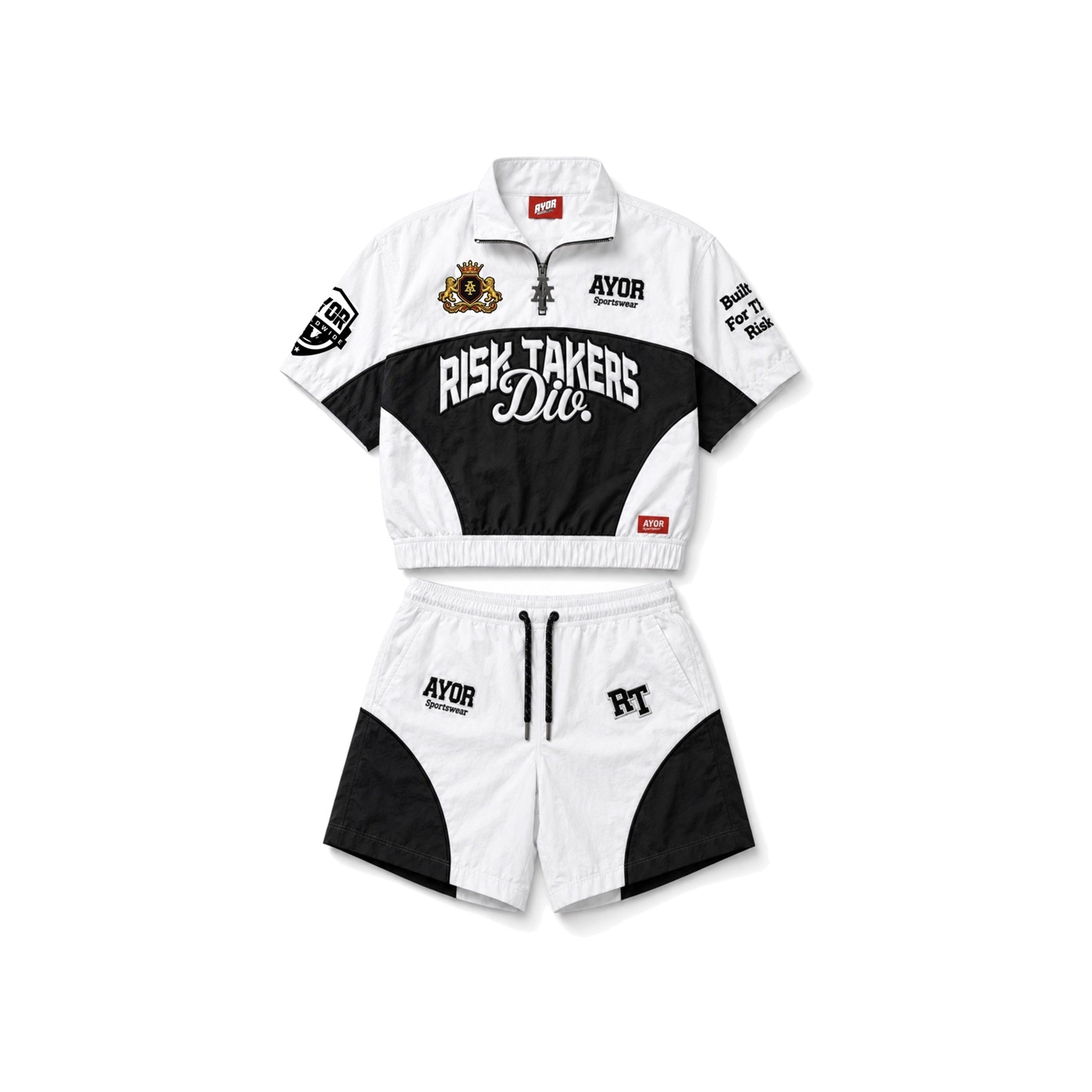 White/Black Risk Takers Windbreak TEE