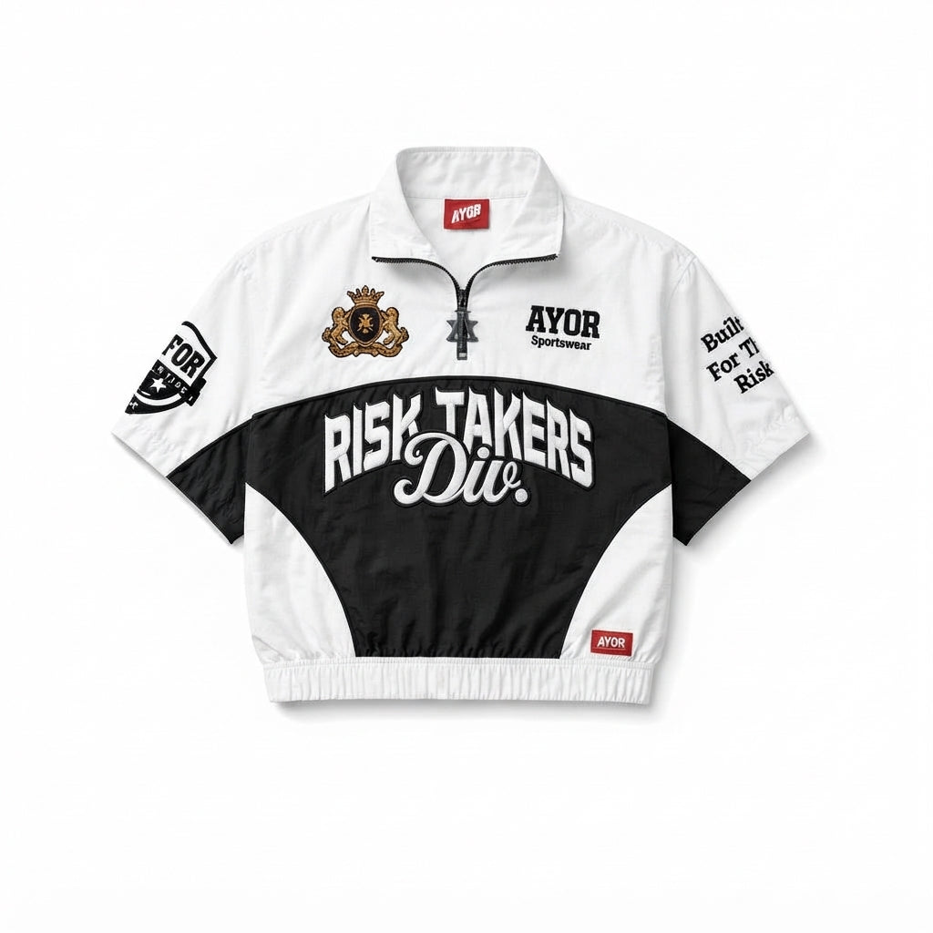 White/Black Risk Takers Windbreak TEE