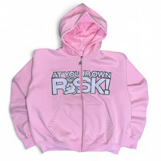 At Your Own Risk Rhinestone Hoodie