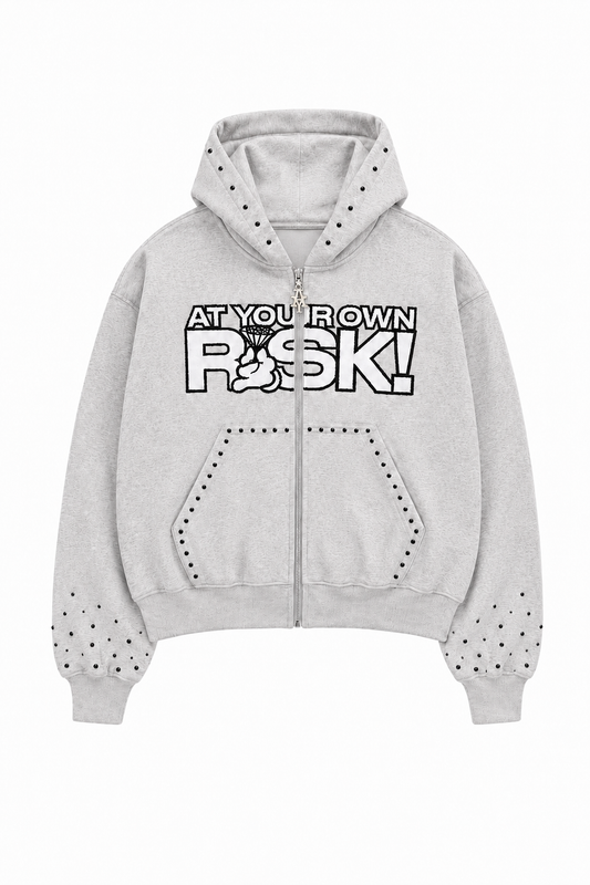 At Your Own Risk Rhinestone Hoodie