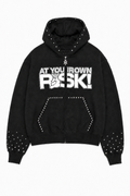 At Your Own Risk Rhinestone Hoodie