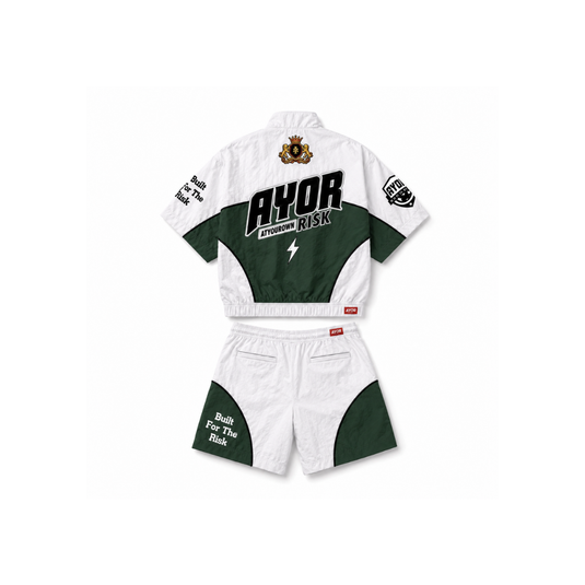 Translation missing: en.White/Forest Green Risk Takers Windbreak Set