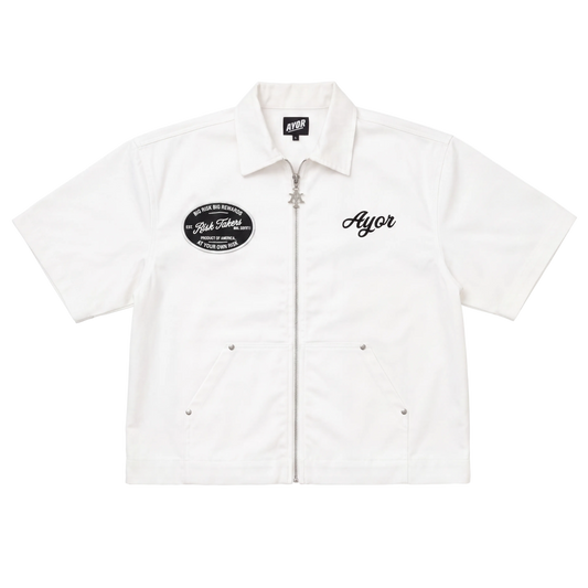 White Passionate Risk (Work Shirt)
